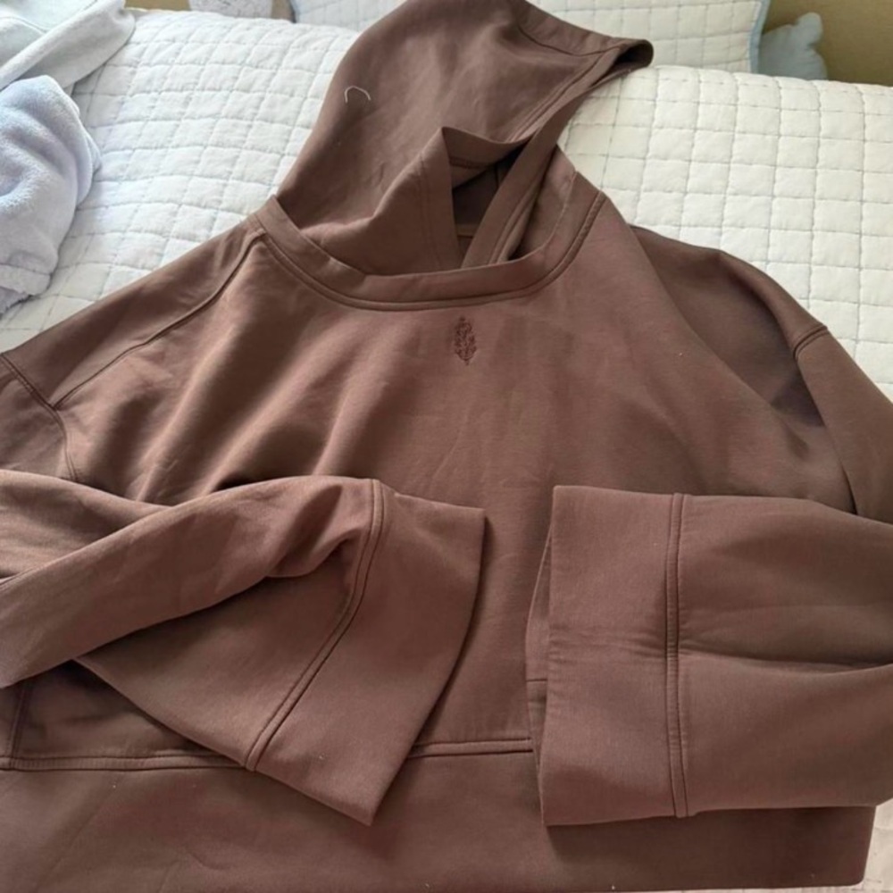 Free People Movement Brown Bell Sleeve Hoodie